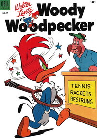 Walter Lantz Woody Woodpecker (Dell, 1952 series)  #19 (June-July 1953) — Untitled [Tennis Rackets Restrung]