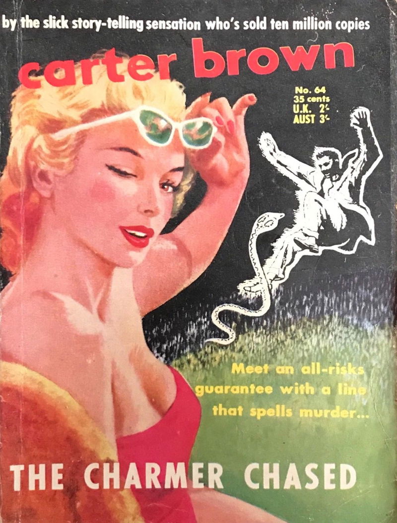 Carter Brown (Horwitz, 1955 series) #64 — The Charmer Chased ([August 1958?])