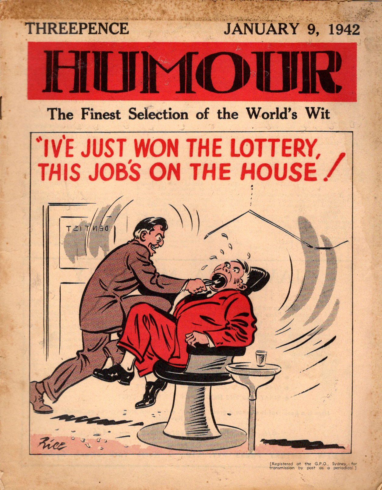 Humour (New Century, 1922 series) v22#2 (9 January 1942)