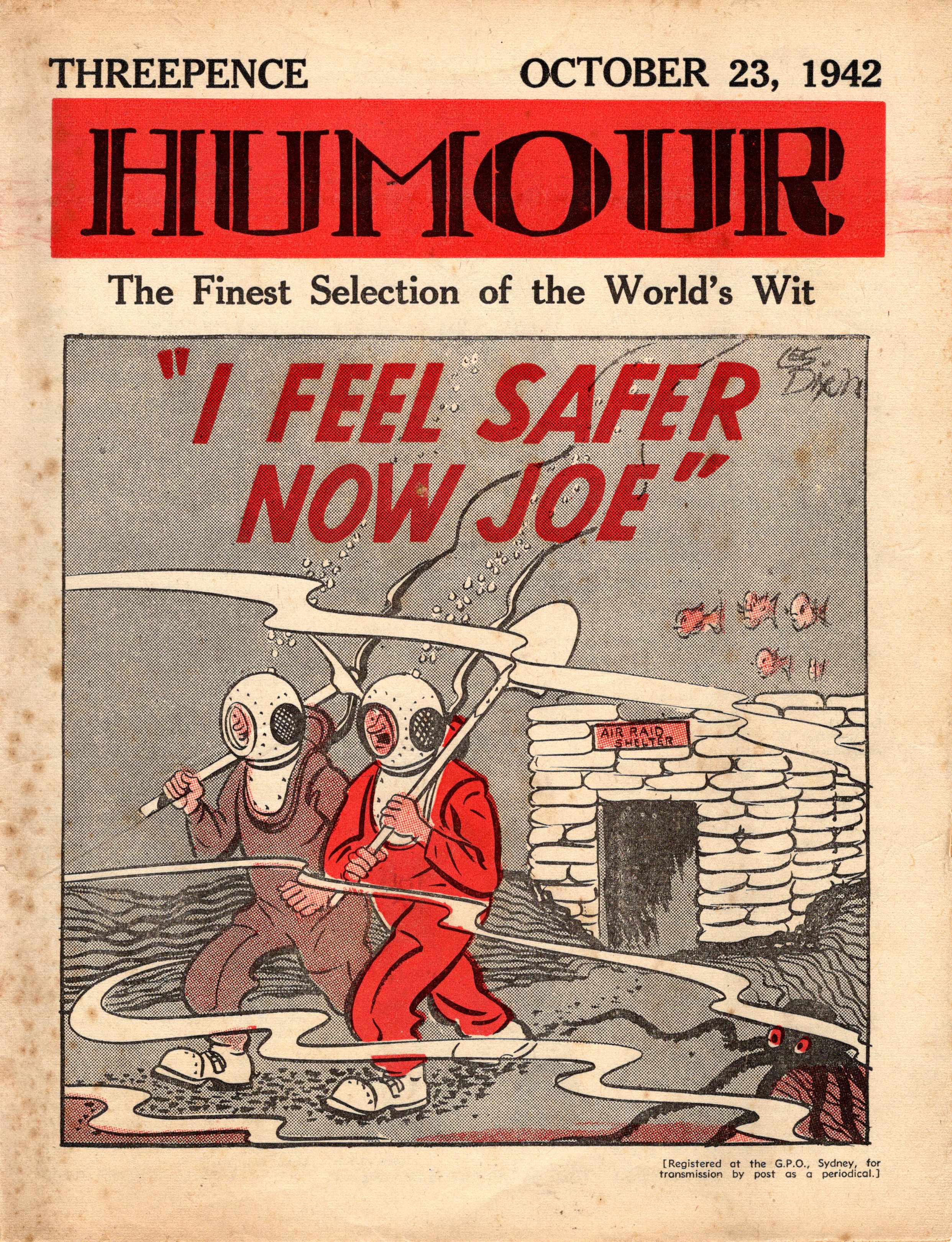 Humour (New Century, 1922 series) v22#43 (23 October 1942)