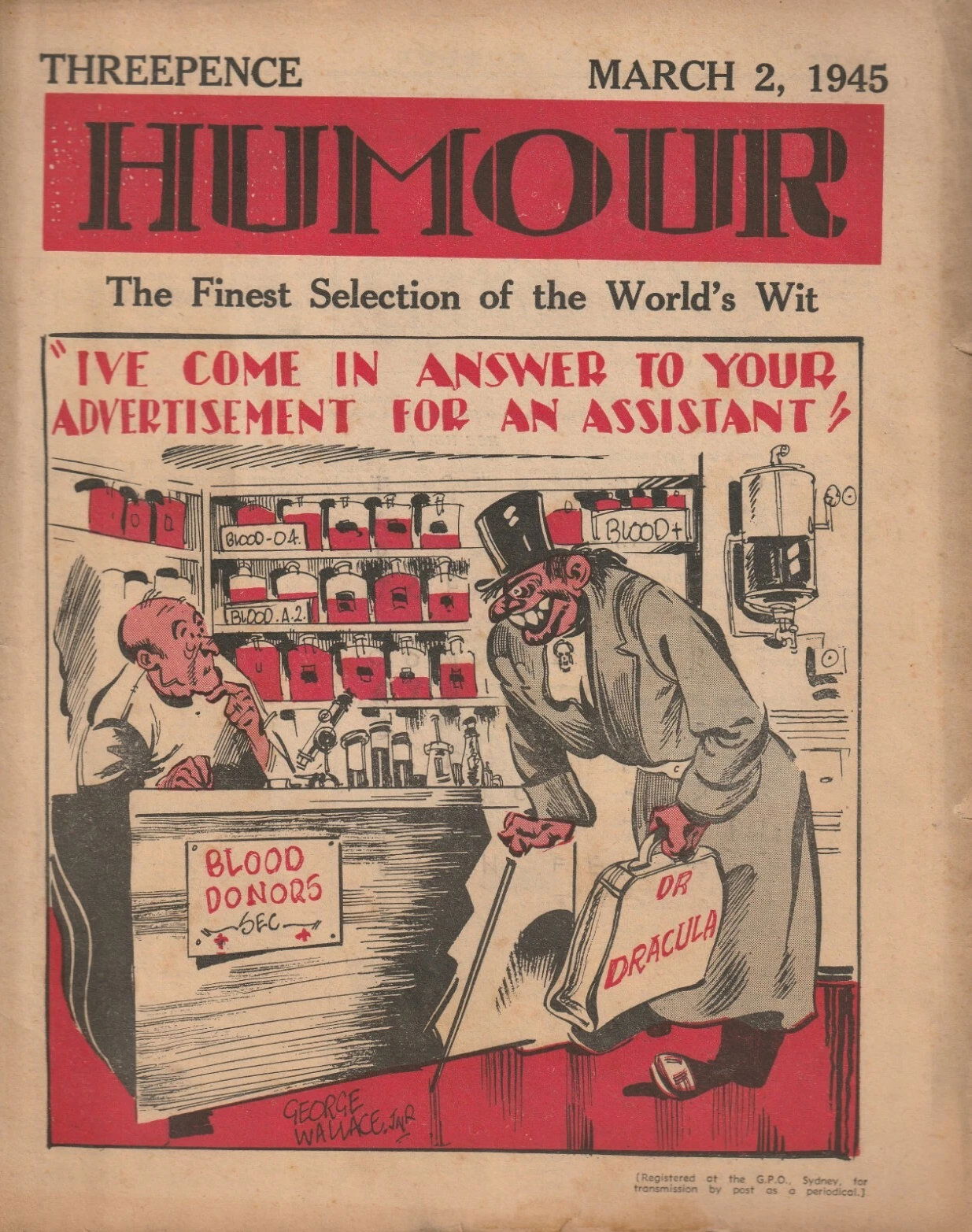 Humour (New Century, 1922 series) v25#9 (2 March 1945)