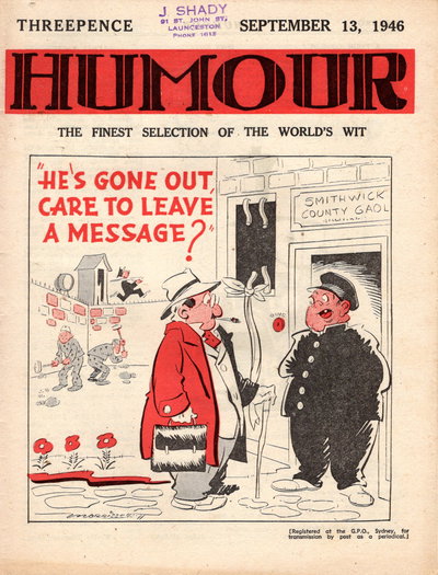 Humour  v26#37 (13 September 1946)