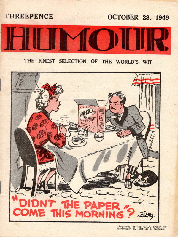 Humour (New Century, 1922 series) v29#43 (28 October 1949)