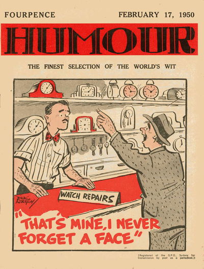 Humour (New Century, 1922 series) v30#7 (17 February 1950)