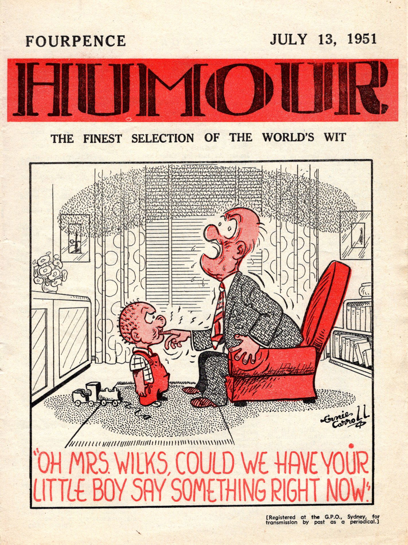 Humour (New Century, 1922 series) v31#28 (13 July 1951)