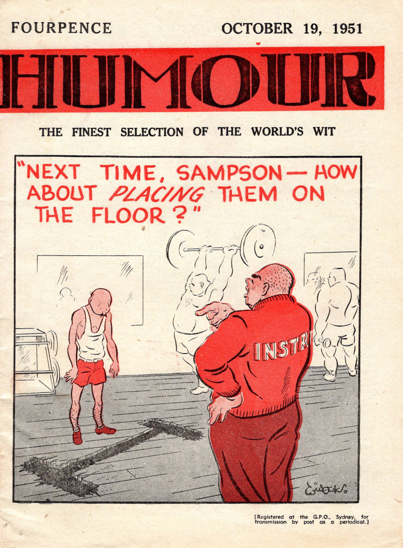 Humour (New Century, 1922 series) v31#42 (19 October 1951)