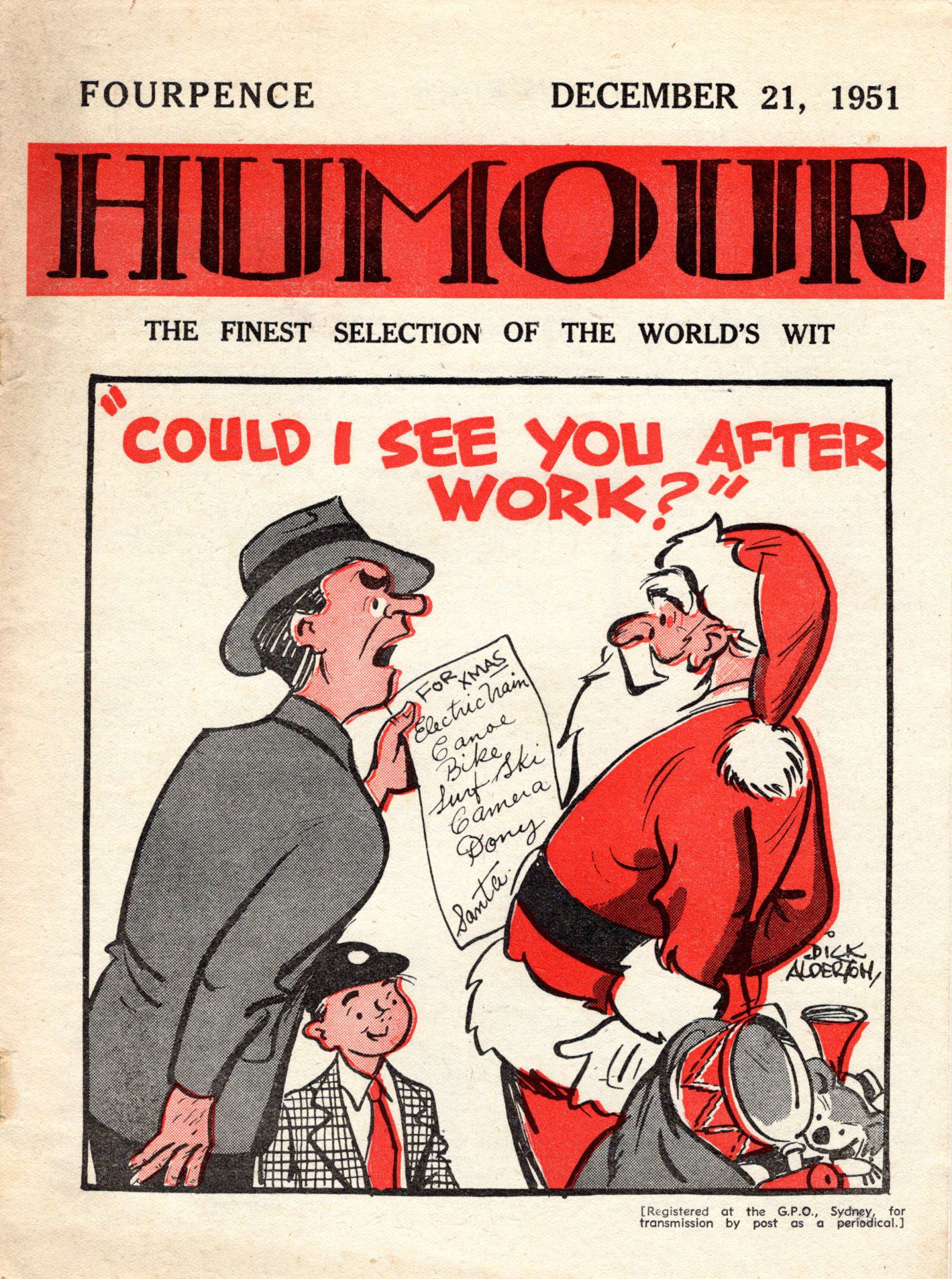 Humour (New Century, 1922 series) v31#51 (21 December 1951)
