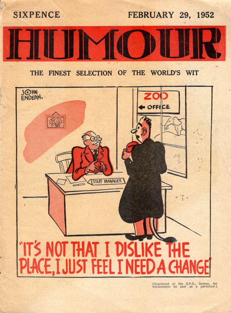 Humour (New Century, 1922 series) v32#9 (29 February 1952)