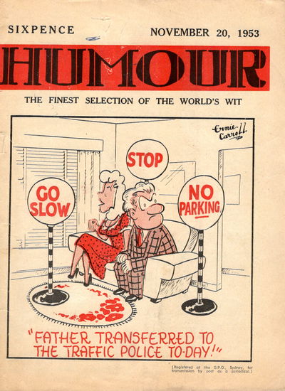 Humour (New Century, 1922 series) v33#47 (20 November 1953)