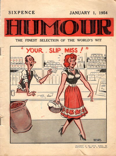 Humour (New Century, 1922 series) v34#1 (1 January 1954)