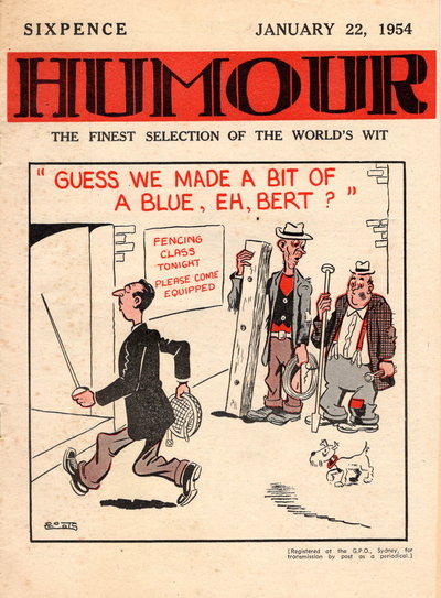 Humour  v34#4 (22 January 1954)
