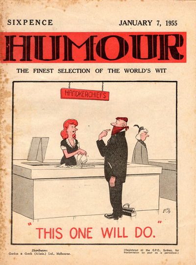 Humour (New Century, 1922 series) v35#1 (7 January 1955)
