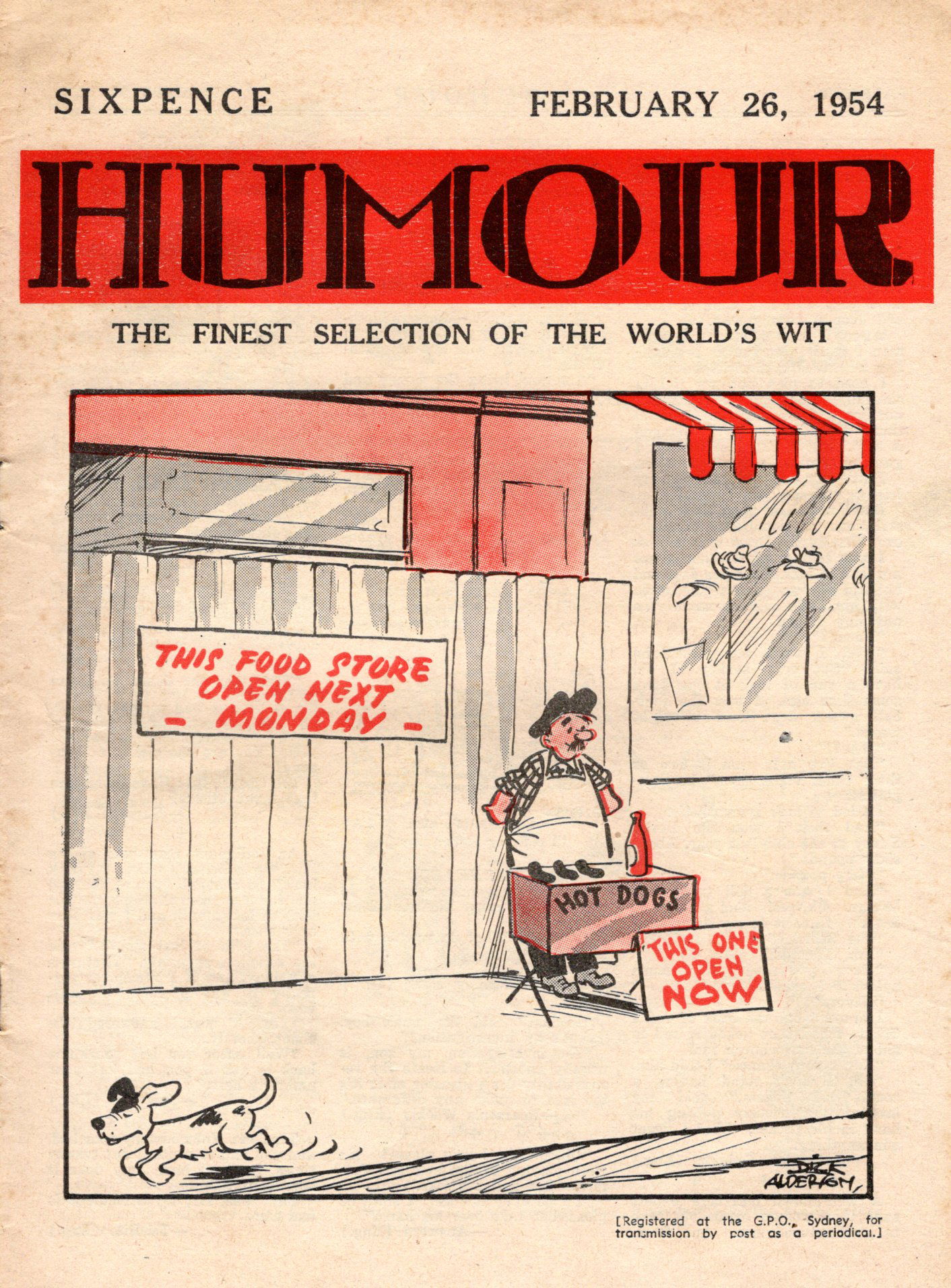 Humour (New Century, 1922 series) v34#9 (26 February 1954)