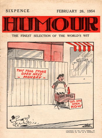 Humour (New Century, 1922 series) v34#9 (26 February 1954)