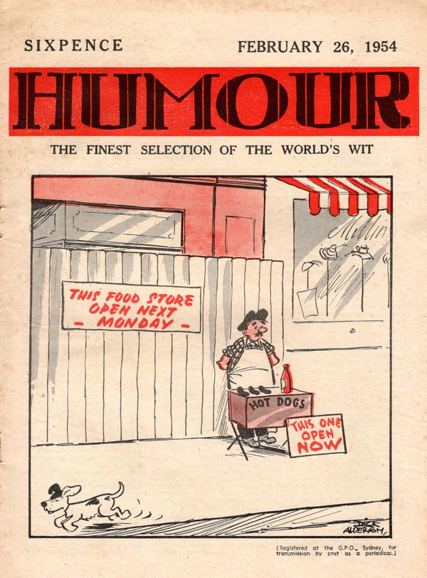 Humour (New Century, 1922 series) v34#9 (26 February 1954)