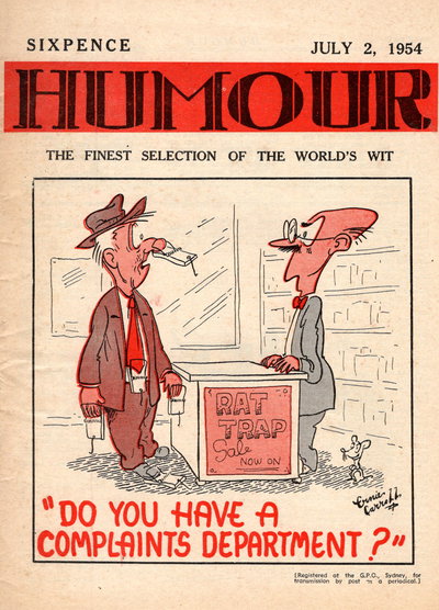 Humour  v34#27 (2 July 1954)