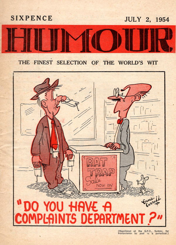 Humour (New Century, 1922 series) v34#27 (2 July 1954)