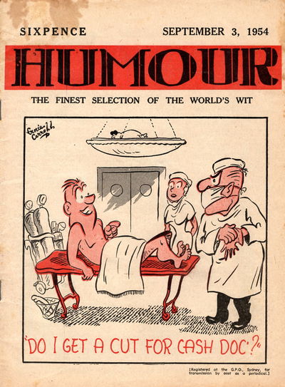 Humour (New Century, 1922 series) v34#36 (3 September 1954)