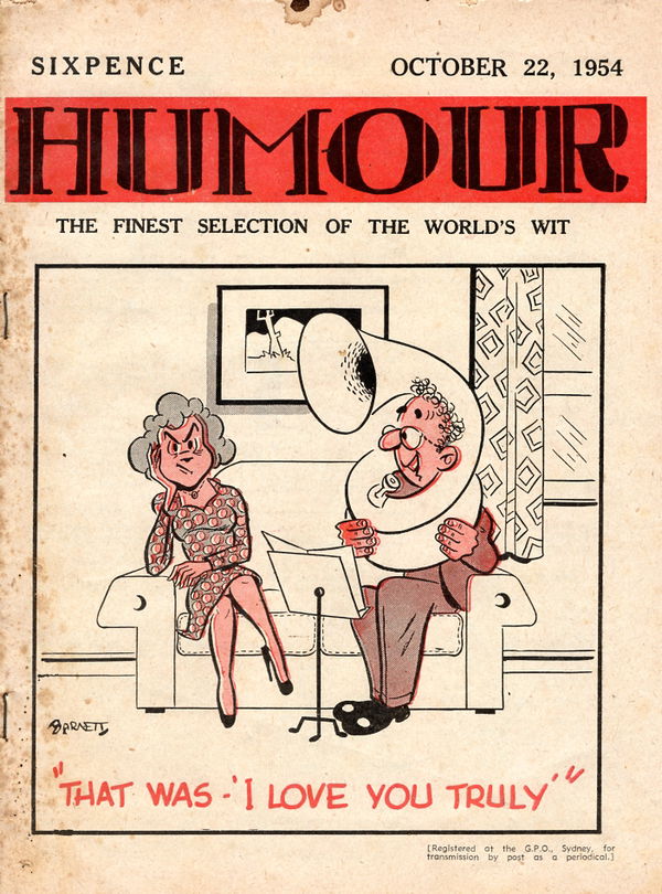 Humour (New Century, 1922 series) v34#43 (22 October 1954)