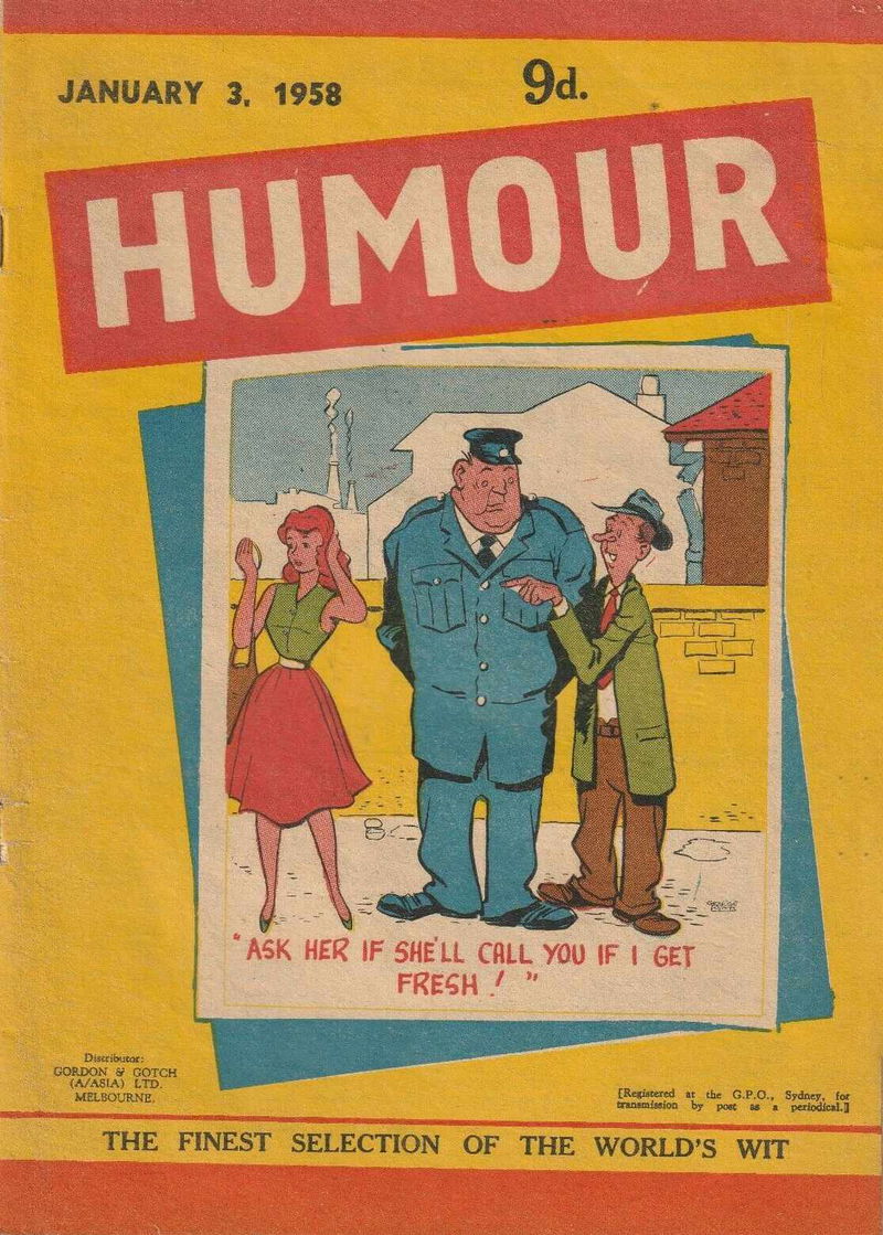 Humour (New Century, 1922 series) v38#1 (3 January 1958)