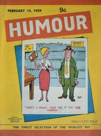 Humour (New Century, 1922 series) v39#7 (13 February 1959)