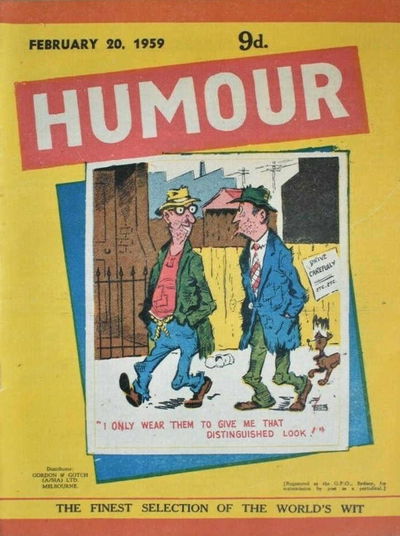 Humour (New Century, 1922 series) v39#8 (20 February 1959)