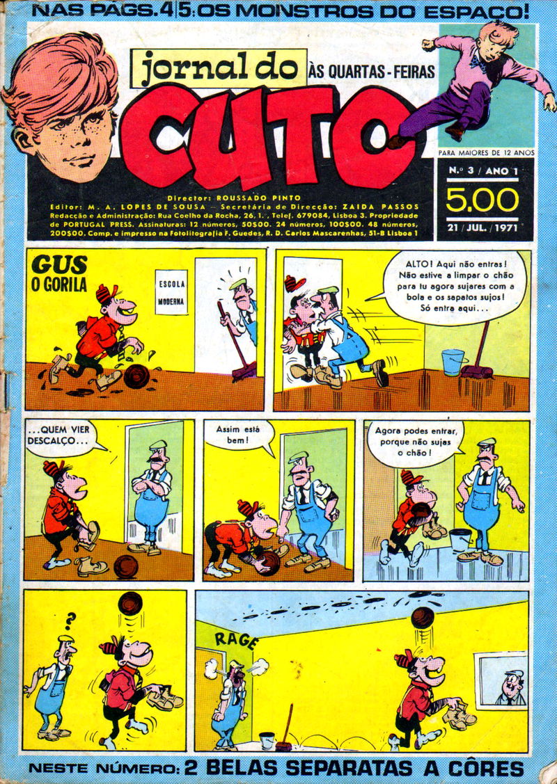 Jornal do Cuto (Portugal Press, 1971 series) #3 (21 July 1971)