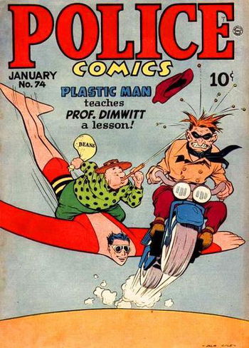 Plastic Man Teaches Prof. Dimwit a Lesson!