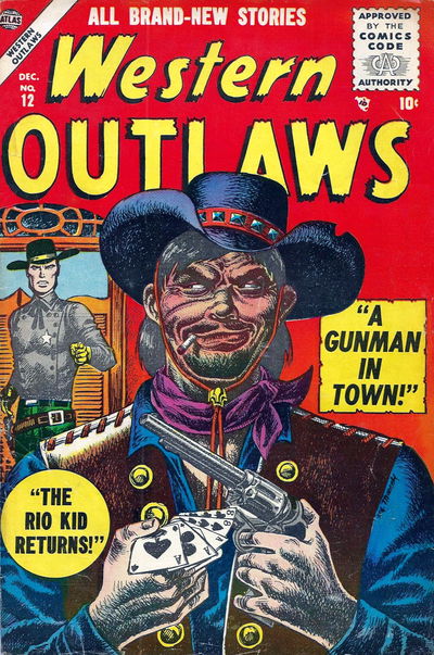 Western Outlaws (Warwick [Atlas], 1954 series) #12 (December 1955)