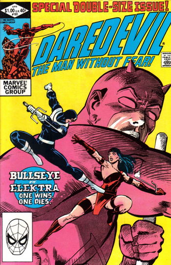 Bullseye vs. Elektra.  One Wins. One Dies.