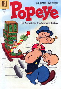 Popeye (Dell, 1948 series)  #37 (July-September 1956) — The Search for the Spinach Icebox