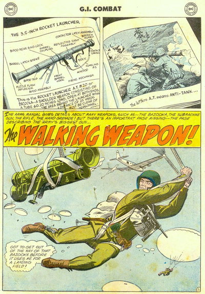 The Walking Weapon! (<span class="fw-500">G.I. Combat</span>  #47 (April 1957)), page 1
