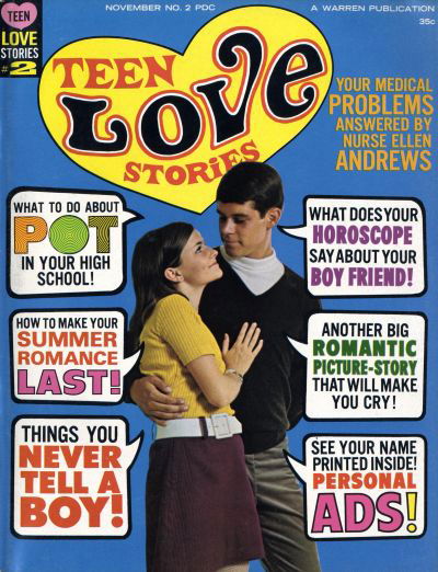 Teen Love Stories (Warren, 1967? series) #2 November 1967