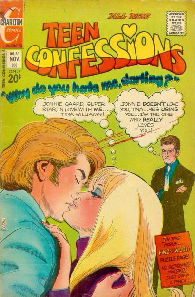 Teen Confessions (Charlton, 1959 series) #83 (November 1973)