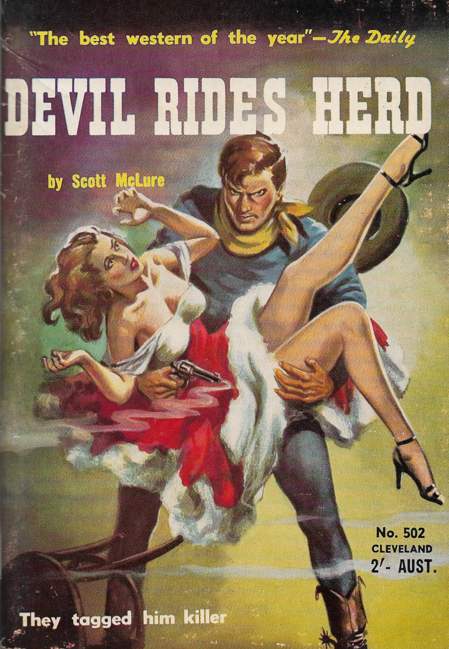 Cleveland [numbered series] (Cleveland, 1954 series) #502 — Devil Rides Herd ([February 1954?])