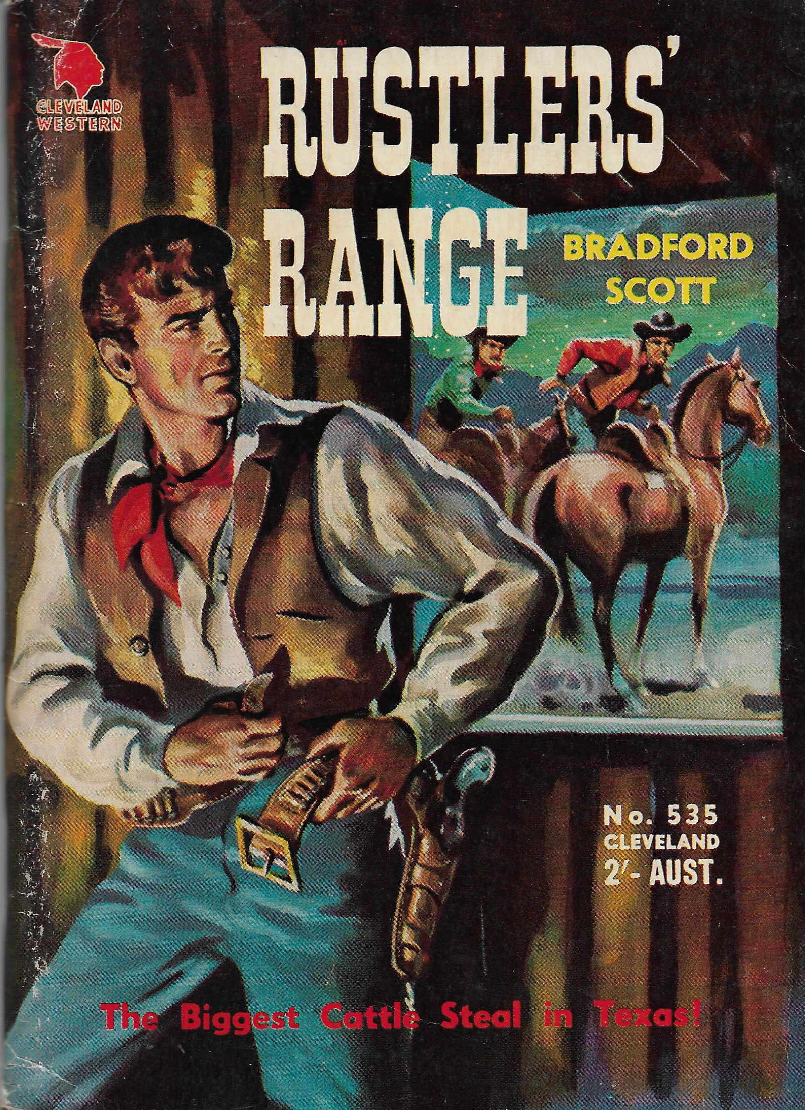 Cleveland [numbered series] (Cleveland, 1954 series) #535 — Rustlers' Range ([July 1955?])