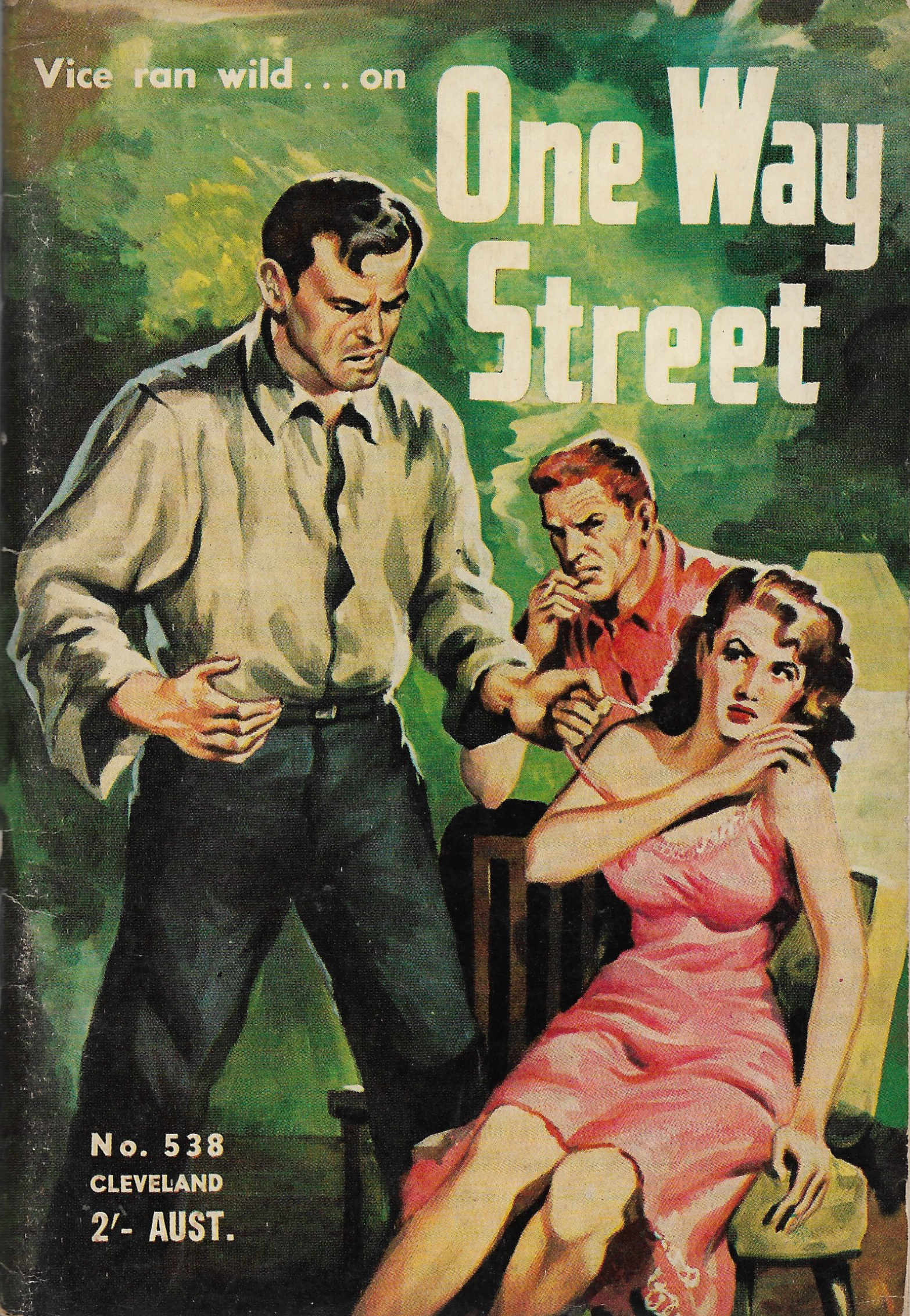 Cleveland [numbered series] (Cleveland, 1954 series) #538 — One Way Street ([August 1955?])
