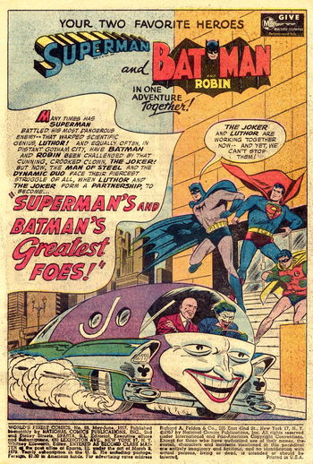 World's Finest Comics (DC, 1941 series) #88 — Superman and Batman's Greatest Foes! (page 1)