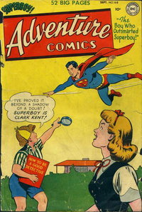 Adventure Comics (DC, 1938 series)  #168 (September 1951) — The Boy Who Outsmarted Superboy!