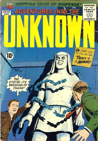 Adventures into the Unknown (ACG, 1948 series) #102 November 1958