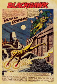 The Human Dynamo (<span class="fw-500">Blackhawk</span>  #133 (February 1959)), page 1