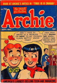 Archie Comics (Archie, 1942 series) #70 September-October 1954