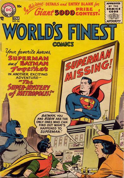 World's Finest Comics (DC, 1941 series) #84 September-October 1956